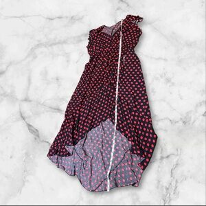 Grecerella large flowy polka dot black and red dress